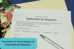 application for adoption papers on a table