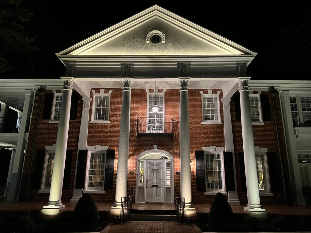 caulder valentine office exterior at night