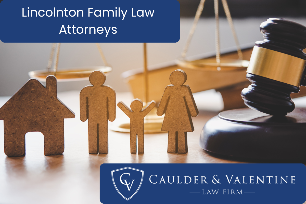 A gavel, house, figure of a family. A concept of family law.