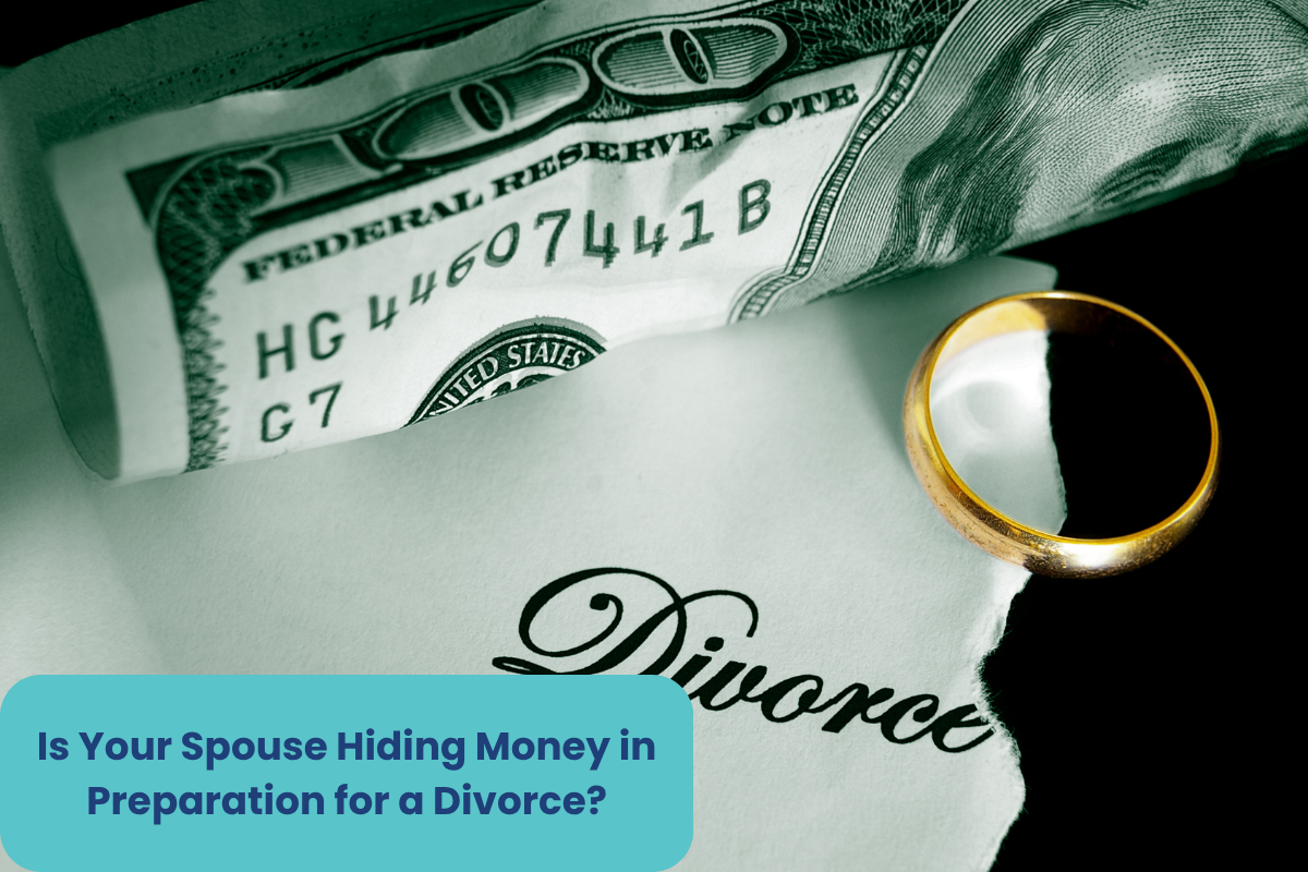 a torn divorce decree, cash, and a wedding ring